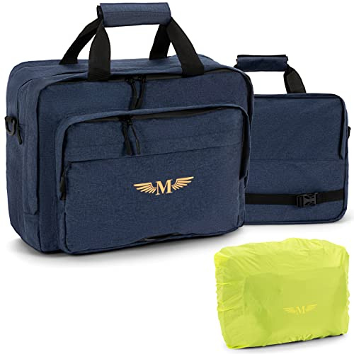 MALONUS Laptoptasche 15,6 | Gepäcktägertasche für Büro | Fahrradtasche für Studium | Arbeitstasche | wasserabweisend mit Regenschutz | 3 Fächer mit Extras und RFID