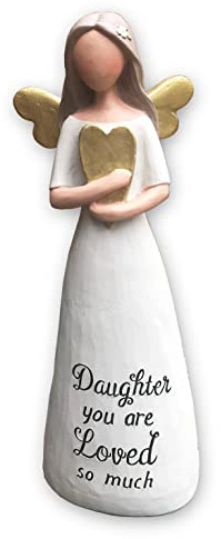 Gemini Gifts Daughter Angel Figurine Ornament Collectible Figure Gift for Daughter Birthday Christmas or Mothers Day with Thoughtful Words and Sentimental Verse Daughter Guardian Angel, Gold