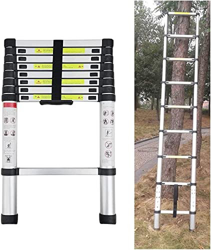 Escalera telescópica de Aluminio de 2,6 m, Escalera Extensible portátil, EN131 y Norma CE