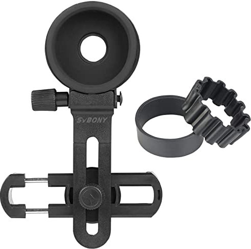 Svbony SV218 Soporte Universal para Adaptador de Teléfono Celular, Instalación Estable Compatible con Telescopio, Telescopio, Binoculares para Celulares de 2.4-4.1 Pulgadas