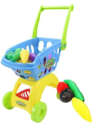 Toyvian Child Shopping Cart Baby Car Toy Kids Wheelbarrow Baby Shopping Cart Toy Grocery Store Pretend Play Trolley Carriage Trolley Kids Grocery Groceries