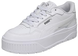 Puma Karmen II Idol - Scarpe da Ginnastica Femmina, Puma White-Puma White-Puma Silver,