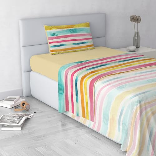Italian Bed Linen FASHION set för säng, tillverkad i Italien, mikrofiber, Fez, mellanstor