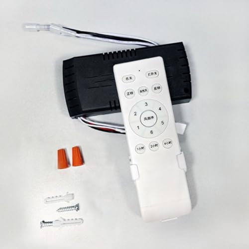Wireless Ceiling Fan Lights Remote Control Kit, 90-265V 6 Speeds Frequency Conversion Ceiling Fan Remote Control Kit Light Receiver Controller(Chinese version)