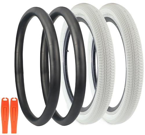 WEEROCK 20 tums cykeldäck 20 x 2,125 med slangar, vikbara reservdäck, 2-pack cykeldäck för BMX, MTB mountainbike, barncykel, trehjuling, Cruisercykel