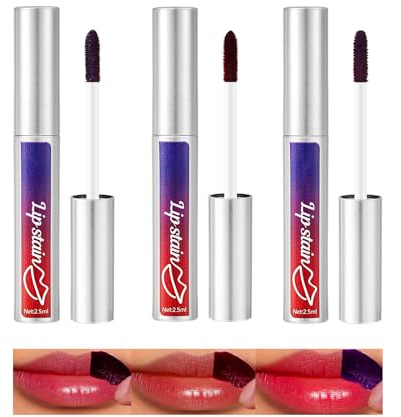 3 Colors Peel Off Lip Stain, Peel Off Lip Liner Set, Matte Finish Lip Liner Pencil, Waterproof Long Lasting Tattoo Liquid Lipstick, Removable Lip Tint Stains