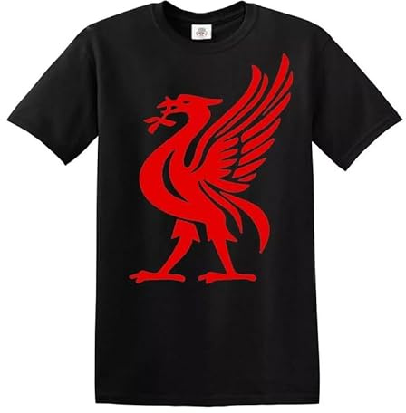 Darkwear Liver Bird Sports Logo LIVERPUDLIAN Fan Football Men Supporter Gift T-Shirt(Black, XXL)