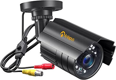 Anlapus 1080P Telecamera Analogica di Sorveglianza per Esterni, 2MP Videocamera Cablata AHD/960H/CVI/TVI, Visione Notturna da 24 m, IP66