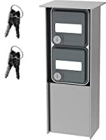 Jehoka Säule B 2.2 Außensteckdose Edelstahl mit 2 Steckdosen abschließbar