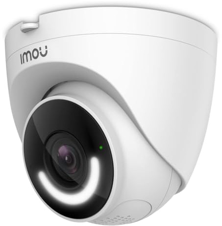 Imou by DAHUA 2MP WiFi Fixed Telecamera WiFi Con Visione Notturna,1080P 2Mp, Rilevazione Del Movimento Umano Con Faretto e Sirena, IP67 Impermerabile, Funziona Con Alexa (Turret)