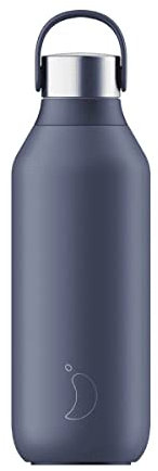 Chilly's B2B_B500S2WBLU Series 2 Vacuum Flask Stainless Steel in Whale Blue with a Volume of 500 ml