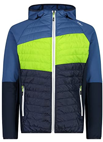 CMP Herren Hybrid Hoodie Jacke, Black Blue, 54