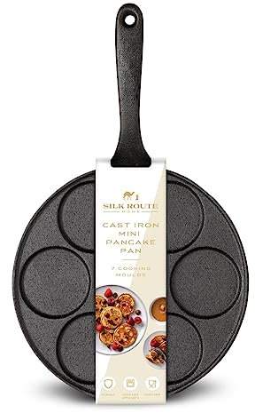 Silk Route Home Mini Pancake Pan 7 Pancake Moulds 23cm Crepe Pan