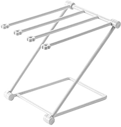 Stendino per Strofinacci da Appoggio, Porta Strofinacci Pieghevole a 4 Bracci per Cucina Domestica (Gray)