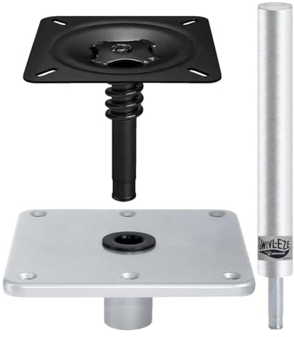 Ensemble de siège sur pied pour bateau – Base de siège marine stable, support de siège de bateau robuste | Siège de bateau et piédestal combinés avec support de siège de bateau, piédestal de siège rég
