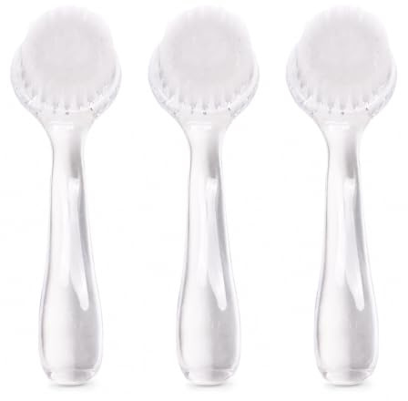 3-piece Set of Transparent Long Handled Nail dust Brush