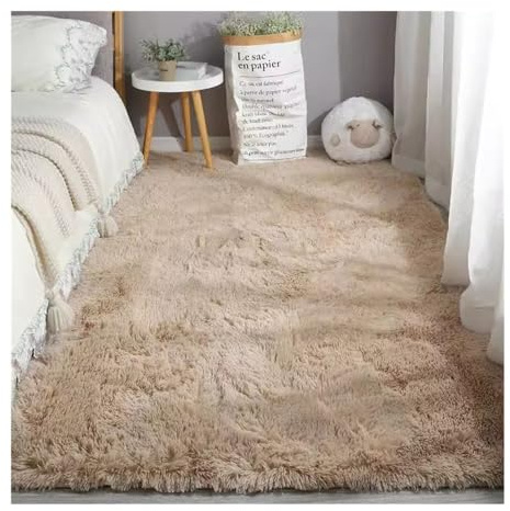 BUERGEYI Chambre à coucher, couverture de chevet, salon couvert de grandes couvertures, tapis de sol, chambre de fille, dortoir, tapis de séjour chez l'habitant (couleur chameau pur)