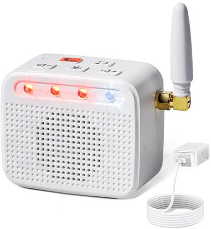 Cell Phone Ringer Amplifier for Hard of Hearing, 120dB Loud Ringtone & 4 LED Flash, Answer on Device or Phone, Missed Call Reminder, Auto Reconnect - Works with iPhone Android iPad
