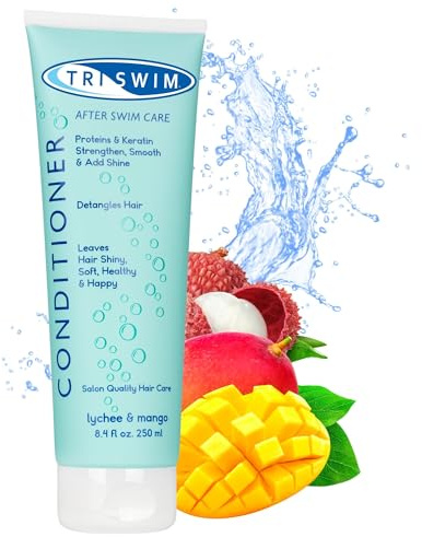 TRISWIM Feuchtigkeitsspendendes Haarregenerierender Conditioner für Schwimmer Litschi Mango, 1er Pack (1 x 250ml)