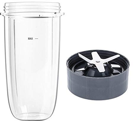 Accessories for Compatible with Nutribullet Blade, Migaven 1PCS 32OZ Blender Cup Containers + 1PCS Cross Blade Replacement Parts Compatible with Nutri Ninja 900W Juicer Mixer Smoothie Cup Parts Kit