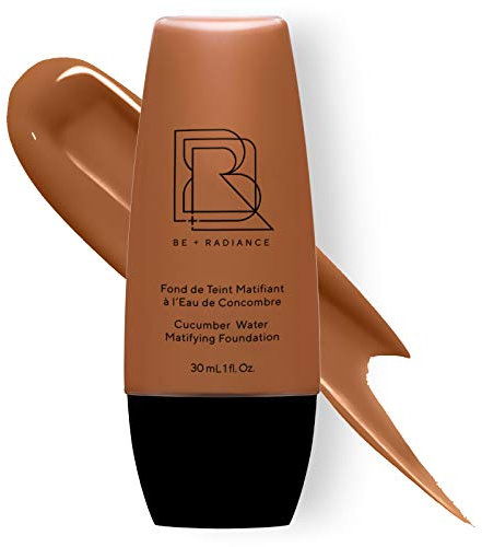 BE+RADIANCE N°60 Matifying Fluid Foundation mit Gurkenwasser, Clear Haut Leichte bis mittlere Abdeckung, leuchtend, natürlichAlle Hauttypen, Nicht-komedogen, Keine Übertragung, Vegan, Tierbefreiun