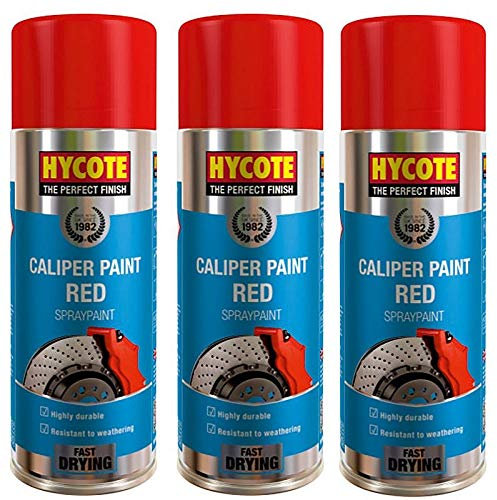 Hycote Red Caliper Paint 400ml (Pack of 3)