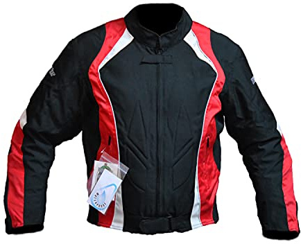 WinNet Giacca Giubbotto Corto da Moto Sfoderabile 4 Stagioni con Protezioni Omologate