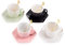 Winlauyet 275ml Set of 4 Porcelain Cappuccino Cups with Saucers and Spoon Coffee Tea Cup