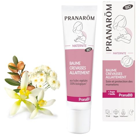 Pranarôm PranaBB - Balsamo crevasses per allattamento al seno, 15 ml