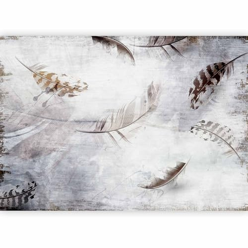 murando PREMIUM Carta da parati Piuma 300x210 cm Fotomurali in TNT Murale alla moda Decorazione da Muro XXL Poster Gigante Design Carta per Pareti Soggiorno Boho Astratto Ornamento n-C-0361-a-d
