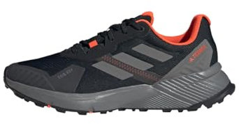 adidas Men's Terrex Soulstride RAIN.RDY Trail Running Shoes, core Black/Grey Four/Solar red, 6 UK