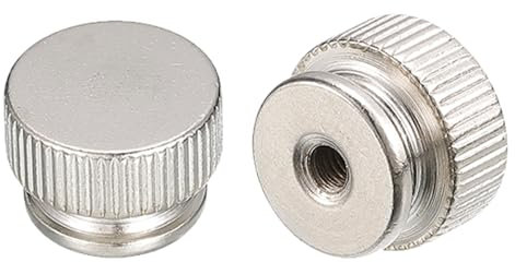 QUARKZMAN Moleté Pouce Écrous, 5pcs M3 x D13mm x H9mm Carbone Acier Moleté Écrou avec Col Haut Tête Aveugle Trou Moleté Pouce Écrous pour 3D Imprimante Pièces