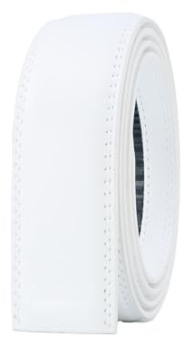 COTIDI Cintura in pelle da uomo con cricchetto senza fori, larghezza 35 mm, senza fibbia, 120 cm