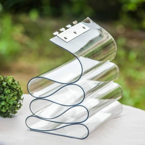 JIwqDY Lamellenvorhang PVC Vorhangstreifen Robust Industrie Streifenvorhang für Begehbare Gefrierschränke, Kühlschränke und Lagertüren (Color : Clear, Size : 135x300cm)