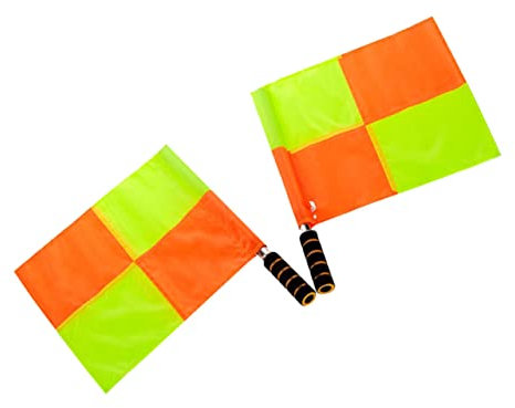 Happyyami Flaggen Zubehör 2st Fußball-schiedsrichterflagge Fußballfahnen Flagge Des Fußball-linienrichters Fußballflagge Handzeichen-flagge Fahnenschwingende Fahne Rugby-signal Rote Flagge