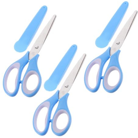 UPKOCH 3St Schülerschere aus Gummi und Kunststoff mit Hülse Sicherheitsschere für Kinder DIY-Schere kinder sicherheitsschere kinder bastelschere astschere Kinderschere Schere zum Basteln