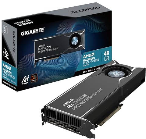 Gigabyte Radeon PRO W7900 Dual Slot AI TOP 48G Grafikkarte - 48GB GDDR6, 384bit, PCI-E 4.0, 3 x DisplayPort 2.1, W7900 AI TOP 48G