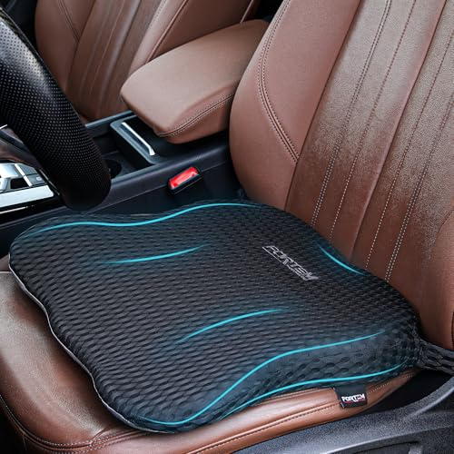 FORTEM Car Seat Chair Cushion, Memory Foam Seat Cushion, Non Slip Sitting Pillow, Car Seat Cushion, Washable Cover