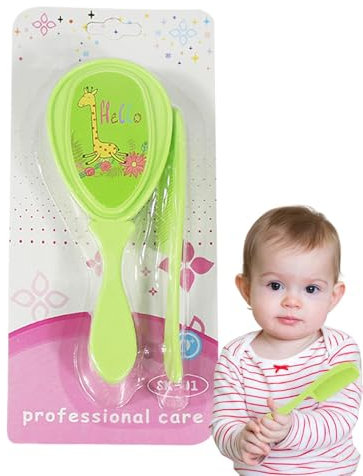 Baby Haarbürste Set für Neugeborene, Babybürsten und Kammset - Pflege Baby Haarbürste Weiche Borsten Haarbürste | Sicherheit Kinderprodukte Duschmassage Kopfhautpflege für Bad