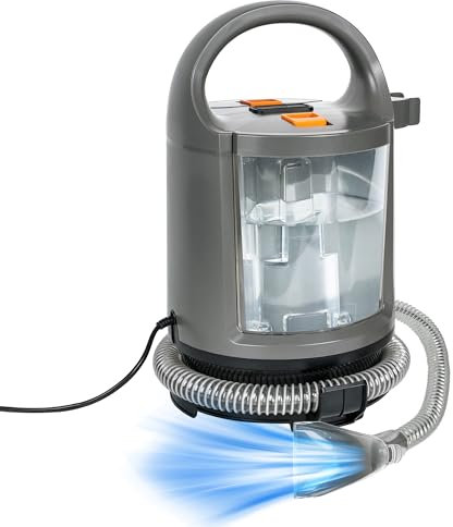 Limpiador de Tapicerías y Alfombras 400W – Aspiradora de Agua con 12Kpa y Doble Depósito, Spot Cleaner Portátil para Sofás, Coches, Escaleras, Sábanas y Moquetas