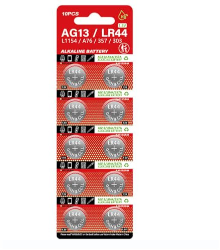 10 Pack LR44 AG13 357 303 SR44 Battery 1.5V Button Coin Cell Batteries