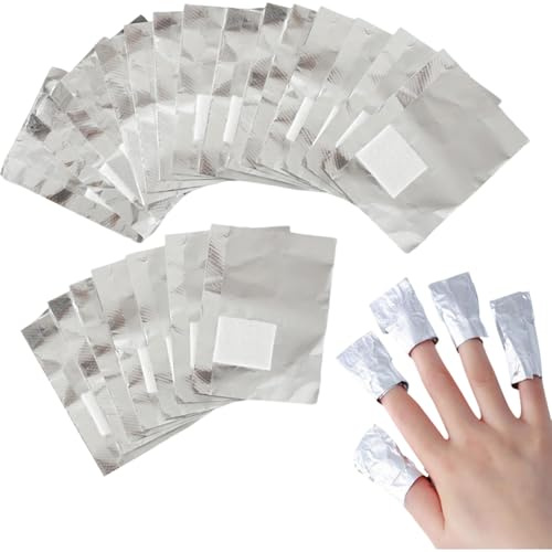 ShiningUU 100pcs Nail Foils for Gel Nail Polish Remover Pads, Soak Off Gel Nails & Biab Remover Pads Compatible with Foil Wraps, Shellac Polish for Fast Gentle Removal