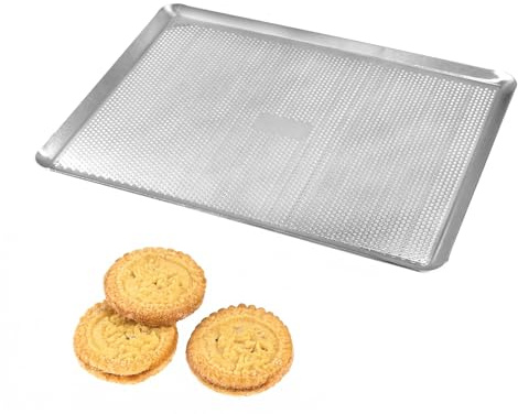 GOBEL Perforerad bakplåt - bakplåt - aluminium - mikroperforeringar - tillverkad i Frankrike - 40 x 30 x 1 cm