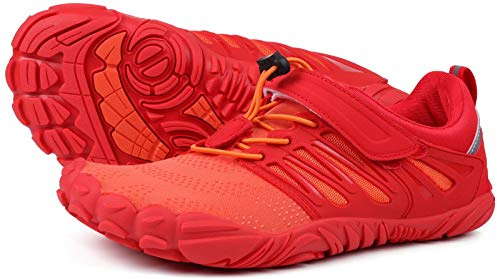 Joomra Womens Trail Running Minimalist Barefoot Shoes Size 9-9.5 Camping Jogging Wide Gym Trekking Toes Ladies Workout Hiking Barefoot Sneakers Orange 40