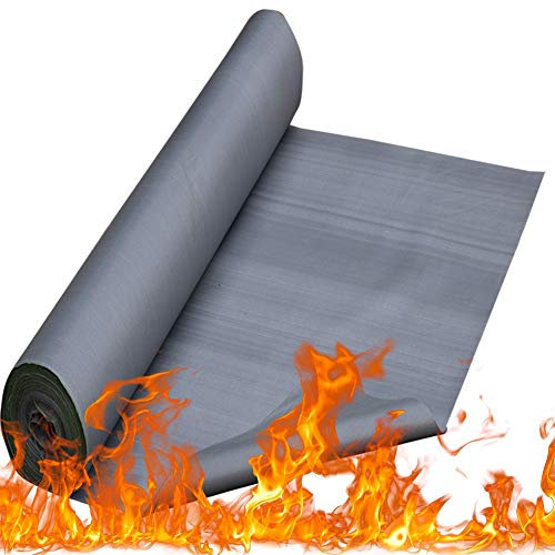 LSXIAO Lona Ignífuga, Prevención De Fuego Impermeable Anti-grasa Gel De Sílice Soldadura Eléctrica Cobija Extintora 1 Metro De Ancho Equipo Cubierto, Embarcacion, Coche, Techo
