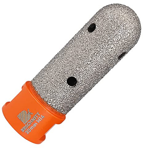 Diamant Fingerfräser 20mm - BRSCHNITT Diamantfräser Vergrößerung Vorhandener Löcher in Porzellan Keramik Fliesen Marmor Granit M14 Gewinde für Winkelschleifer