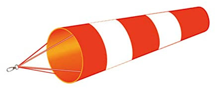 Harilla Manica a Vento per aeroporto all'aperto 200 cm, Maniche a Vento Riflettenti Antivento Indicatore di direzione del Vento per Esterni per Fattoria e, Rosso e Bianco