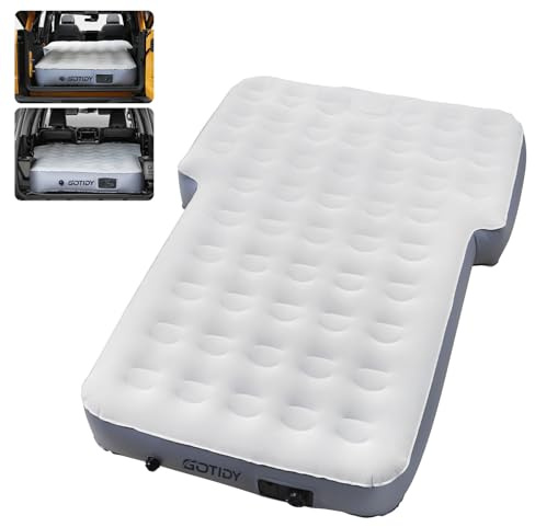 GOTIDY 65''SUV Air Mattress Pad for SUV Trunk, 10 Inch Ultra-Thick Inflatable Car Mattress SUV, SUV Air Mattress Camping Bed with Built in Pump