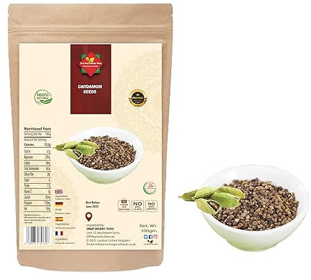 Cardamom Seeds (100g/3.52oz) | Green Cardamom Seeds | 100% Natural | Premium Quality | Authentic | No Additives