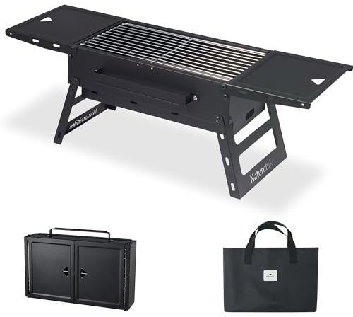 Naturehike Portable Folding Table Grill No Installation Charcoal Grill for Camping Easy to Clean with Convenient for BBQ Adventures